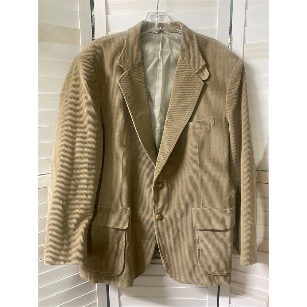 Cambridge Classics Mervyn’s Corduroy Sport Coat Jacket 44R Blazer Elbow Patches